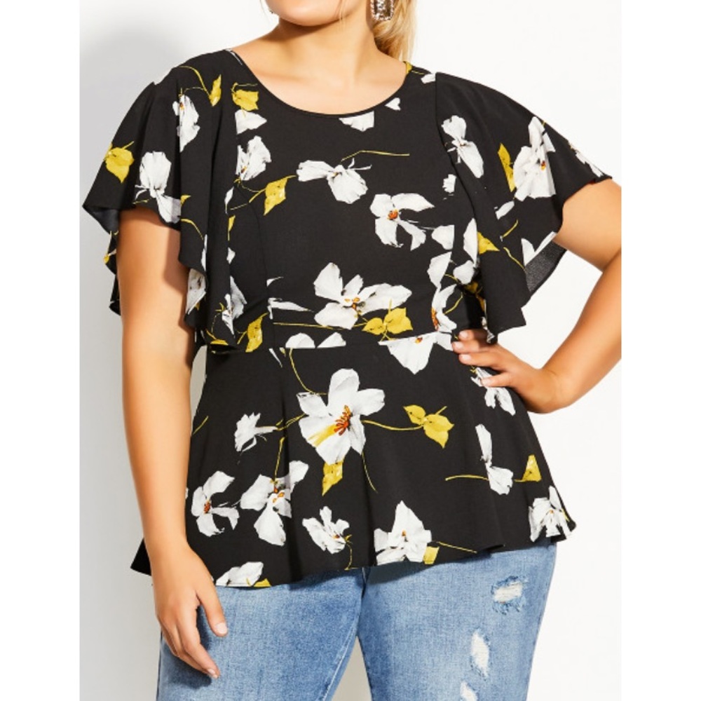 Crepe Floral Top